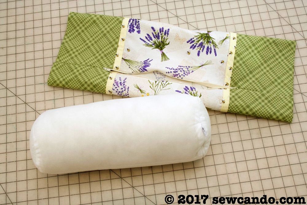 Sew Can Do Mother's Day Lavender Garden Neck Roll Pillow Tutorial